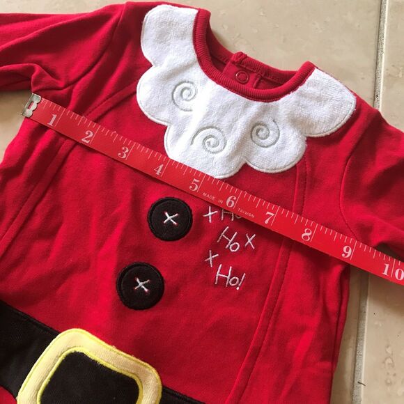 George Unisex Infant Sleeper Size First Size 3 Months Santa Ho Ho Ho Red NEW - Picture 4 of 6